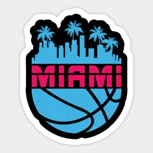 80's Miami Vice Basketball Sticker